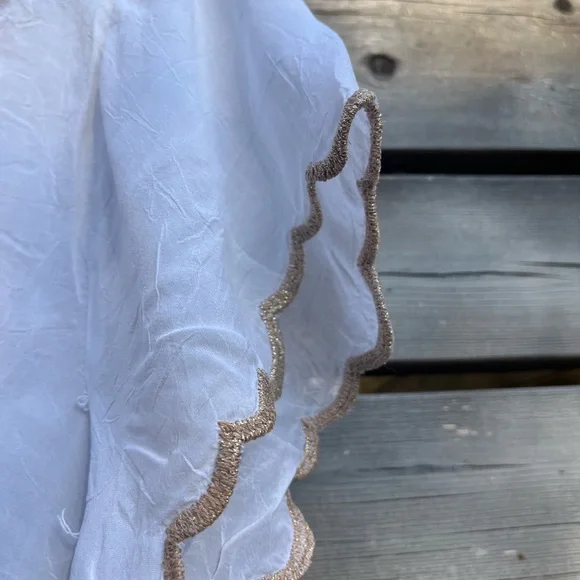 Johnny Was Most Beautiful Embroidered White Tunic Top - Picture 4 of 7